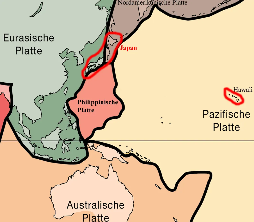 tektonic plates around japan