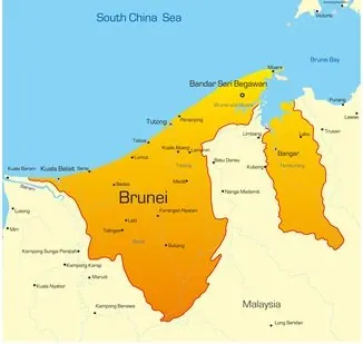 Karte von Brunei