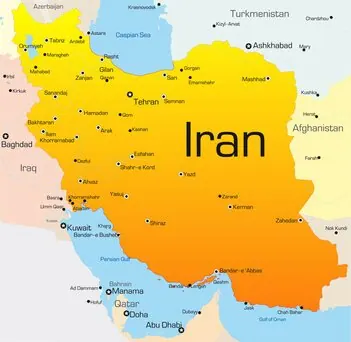 Karte Iran