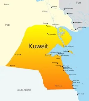 Karte von Kuwait