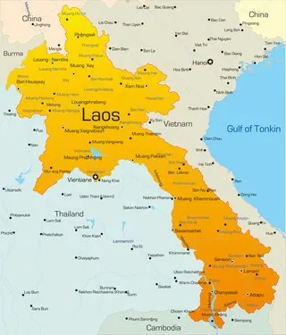 Karte von Laos