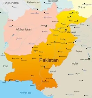 Karte von Pakistan