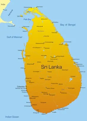 Karte von Sri Lanka